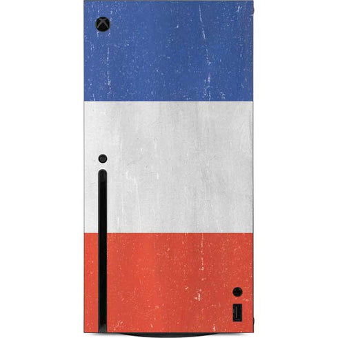 French Flag Distressed Xbox Series X Console Skin